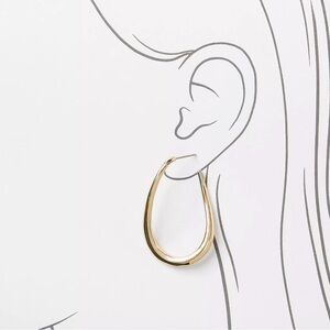 Loft Twisted Teardrop Hoop Earrings for Women
